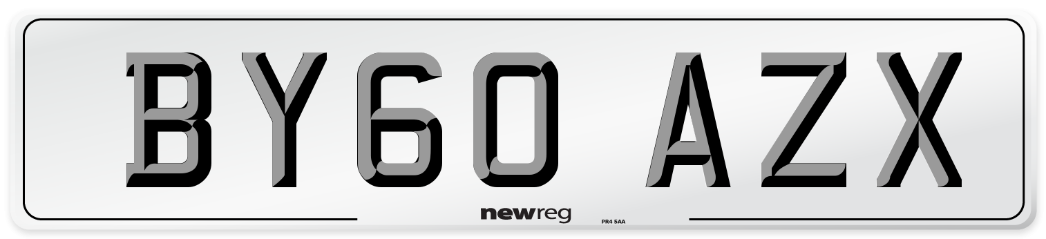 BY60 AZX Number Plate from New Reg